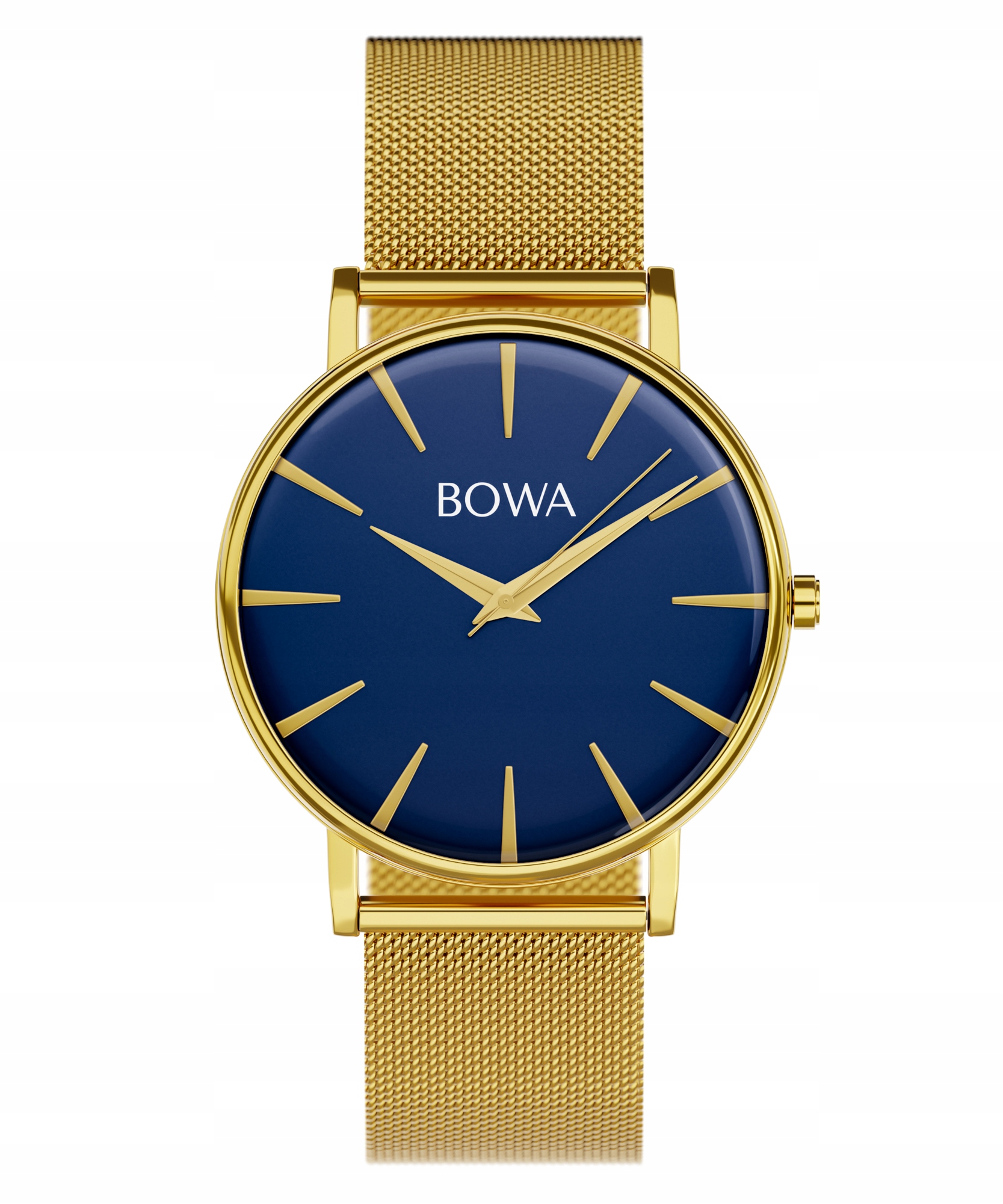 Dámské hodinky Bowa Praha Navy Blue-Gold Mesh 38