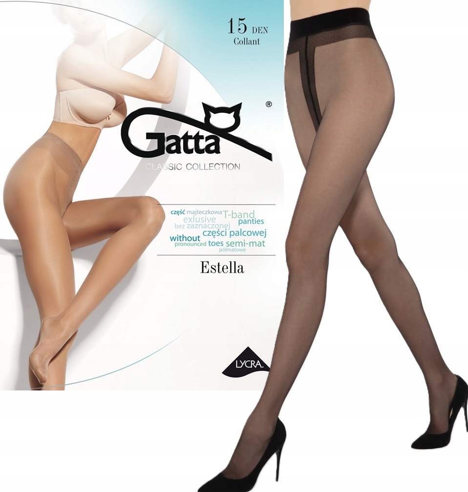 Gatta - Collant "Estella" 15 Den, Nero - Foto 4