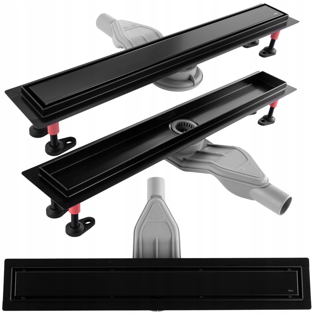 Lineární sprchový žlab Neox Superflow černá 90 (REA-G7808) /ka/