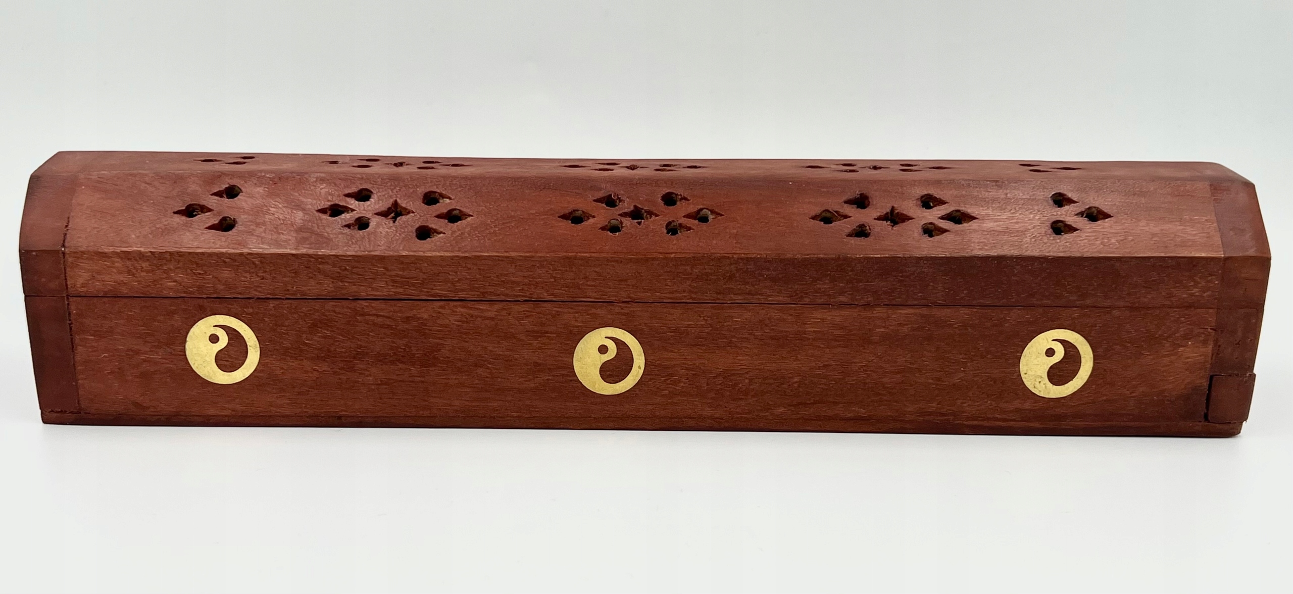 Podstawka na kadzidełka z Yin i Yang, drewniana szkatułka na kadzidełka Szerokość produktu 6 cm