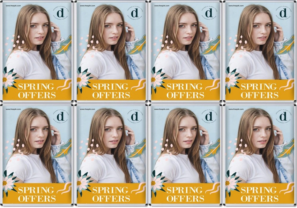 RAMKA ZATRZASKOWA A4 NA PLAKAT INFORMACYJNA x 8