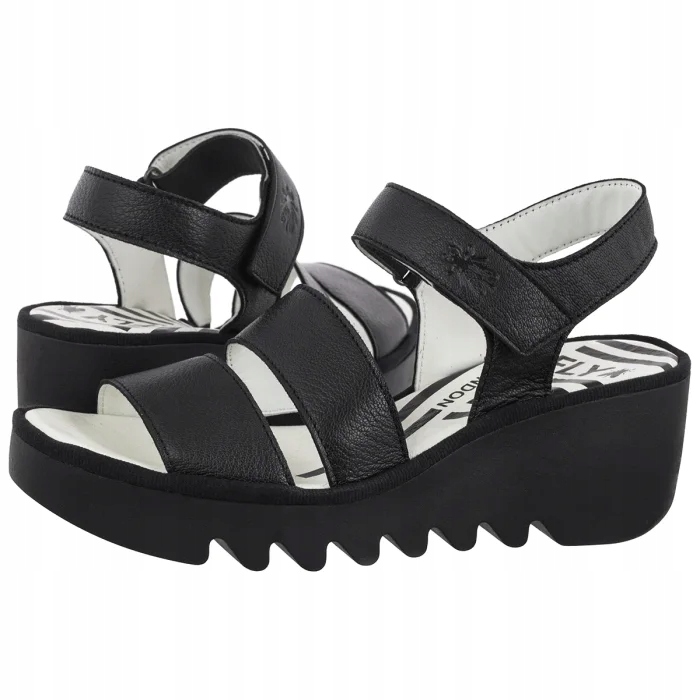 Dámské kožené sandály Fly London Bexy575fly P501575001 Černé