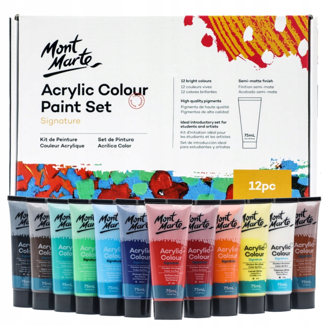 Sada akrylů Mont Marte 12x75ML
