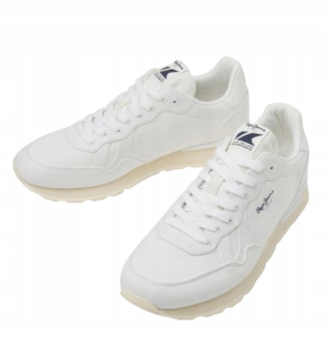 Pepe Jeans Pánské Bílé Sportovní Šněrovací Boty S Podrážkou Ecru 44 Awc
