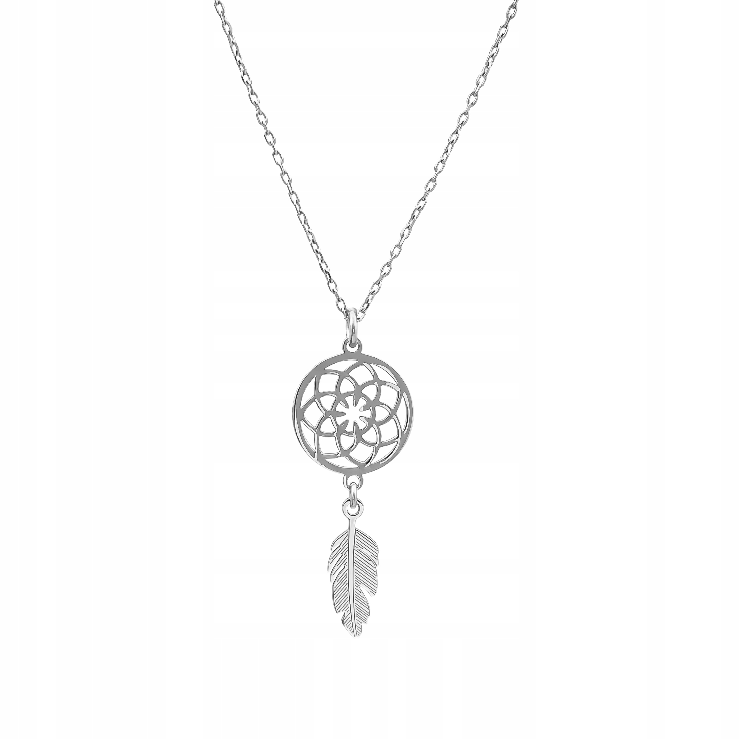 

Srebrny Naszyjnik pr925 Łapacz Snów Dreamcatcher