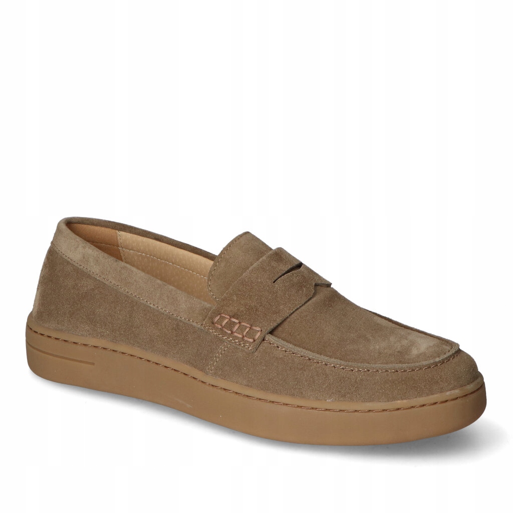 Pánské mokasíny Krisbut Olivová přírodní kůže Semiš 42