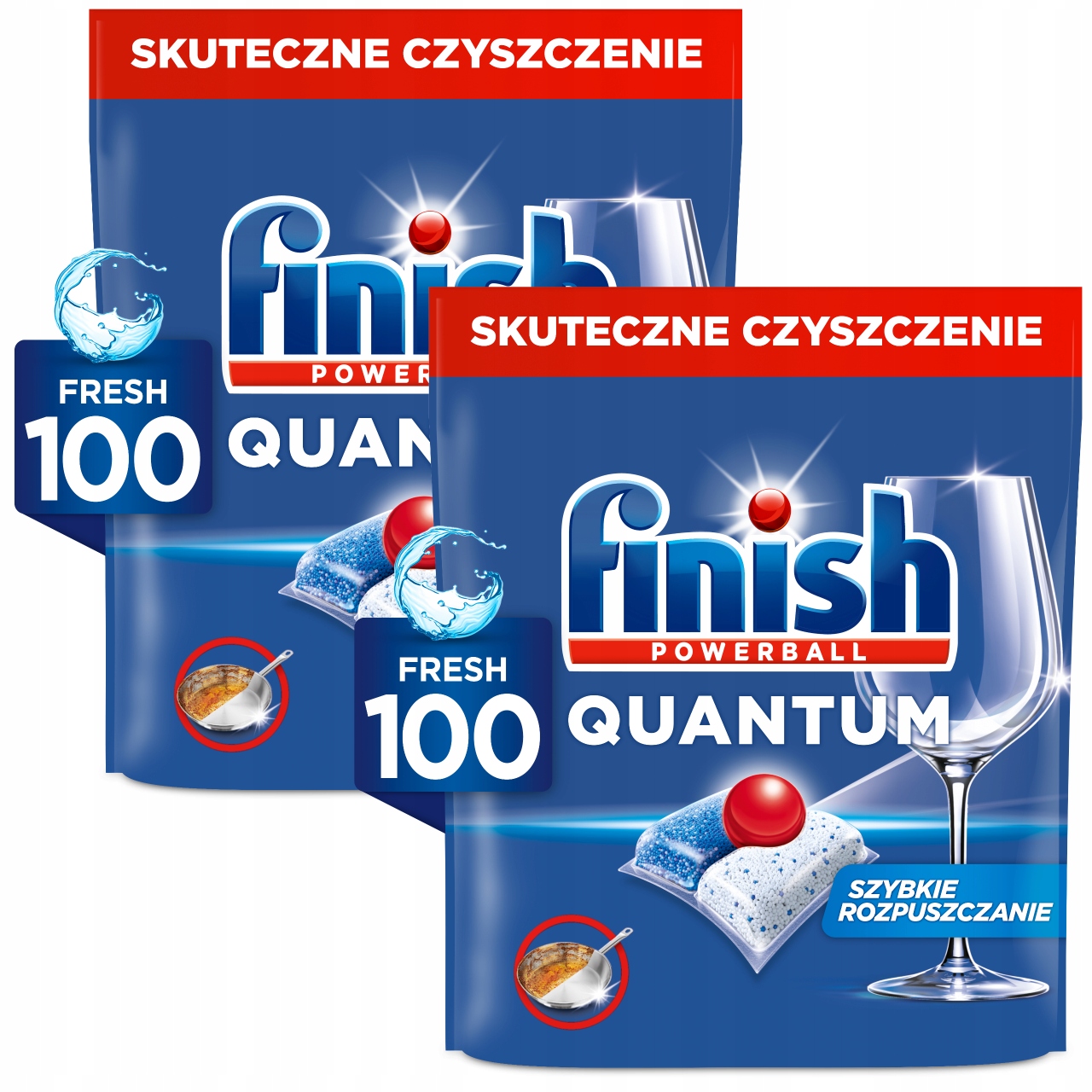 Levně Finish Sada Quantum All-in-1 kapslí do myčky nádobí s vůní Fresh 200 kusů