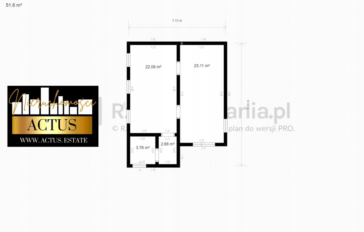 Dom, Tczew, Tczewski, 53 m²