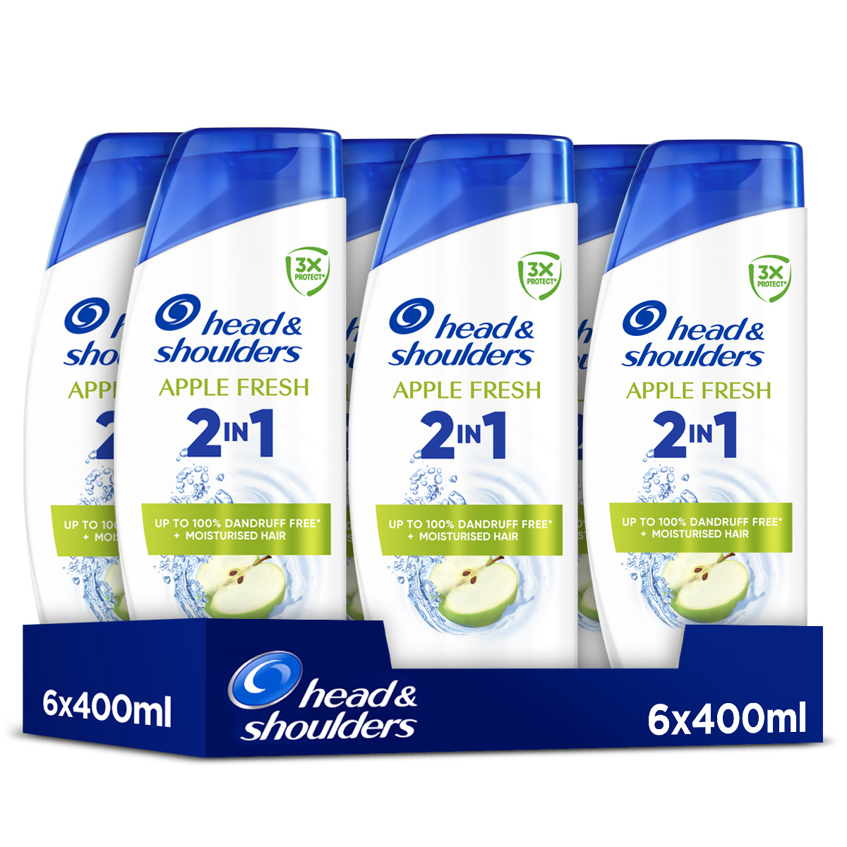 Head & Shoulders Apple Fresh 2w1 Przeciwłupieżowy szampon z odżywką 6*400ml