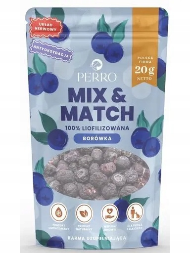 4x Perro MIX & Match lyofilizované pochoutky Borůvka Americká 20 g