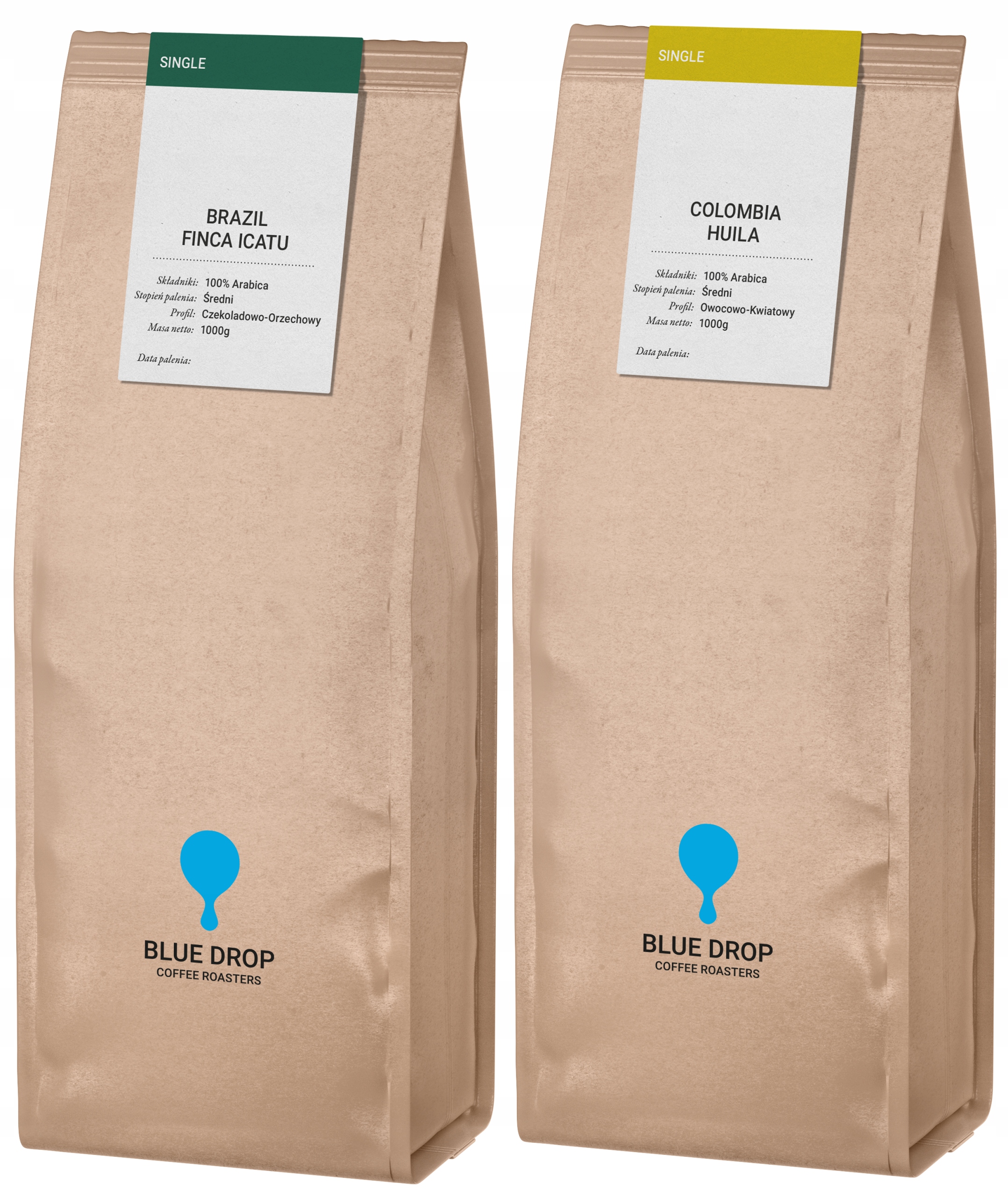 Káva Zrnková Brazílie Kolumbie 2KG 100% Arabica Čerstvě pražená 2x 1kg