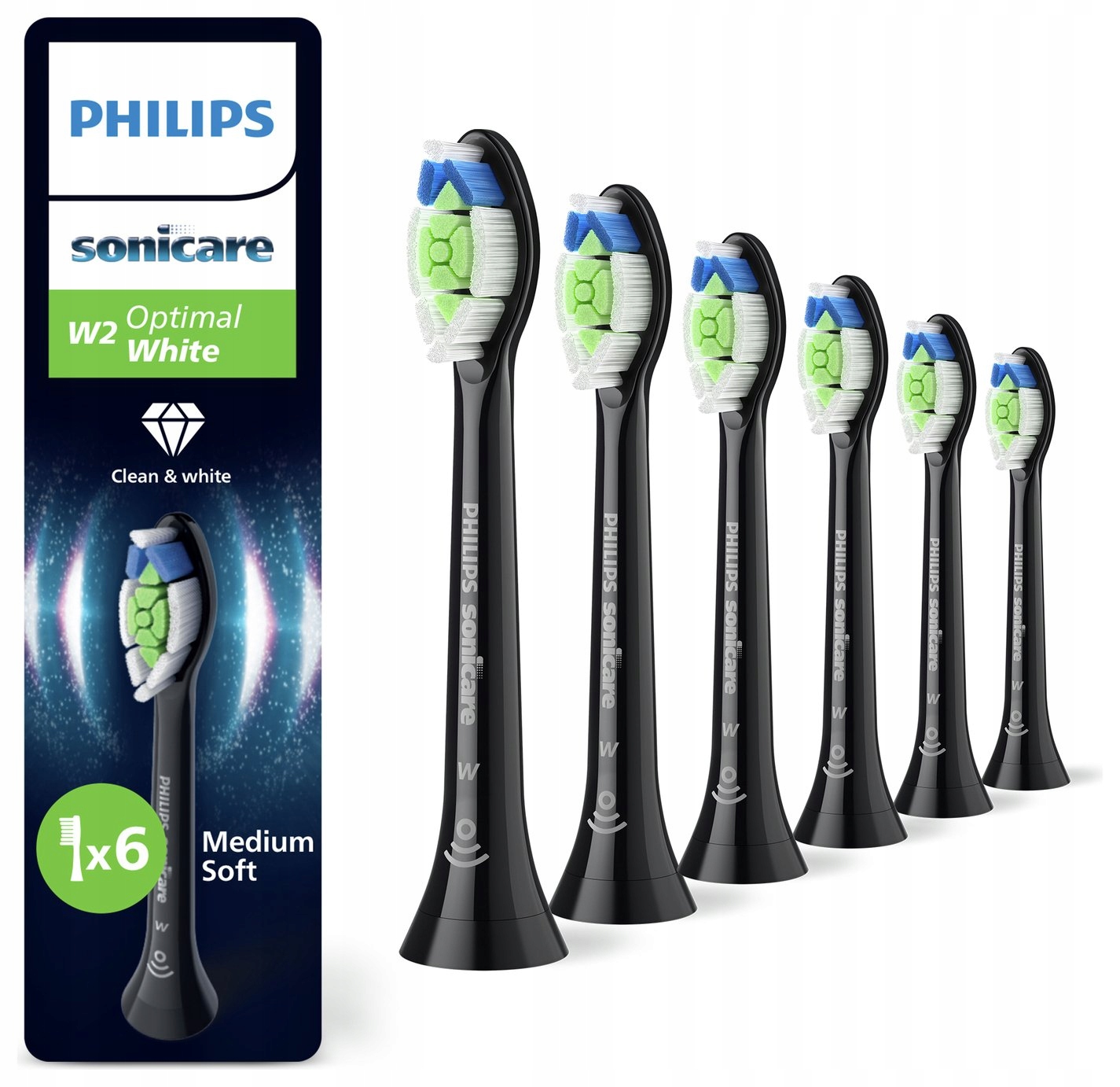 Philips Sonicare Optimal White HX6066/88, 6 sztuk Germany InterSKLEP