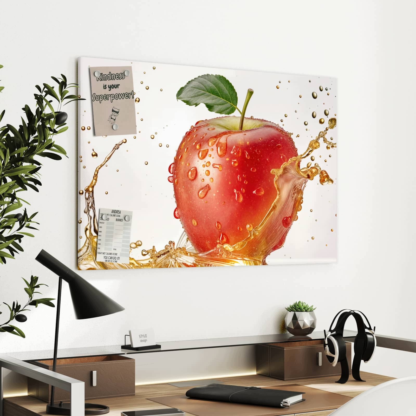 Magnetická tabule Musujoucy Jablko 90 × 60 cm