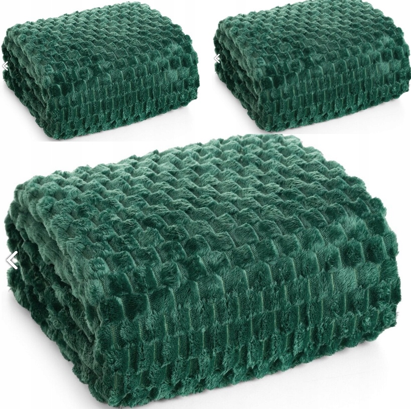 Zielony Koc Komplet Na Kanape I Fotele 170 X 210 2*70 X 160