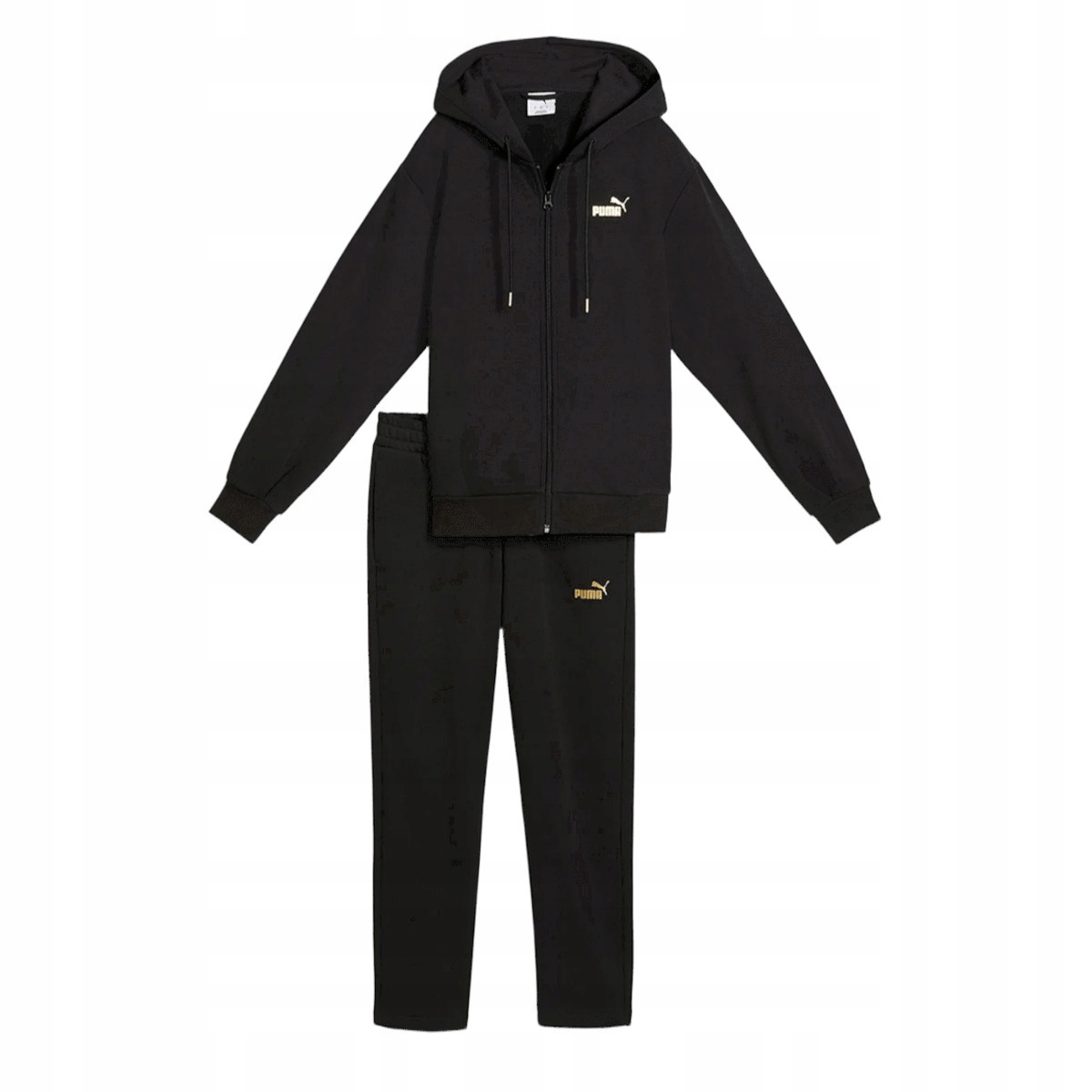 Teplákovka dámský Puma 69399601 Metallic Hooded Standard Sweatsuit Černý M