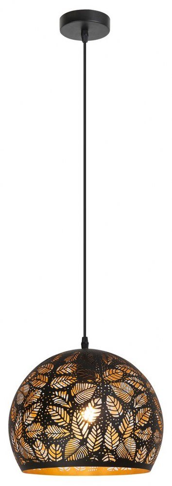 Čierna závesná lampa Manorca tropický štýl nad jedálenský stôl Rabalux