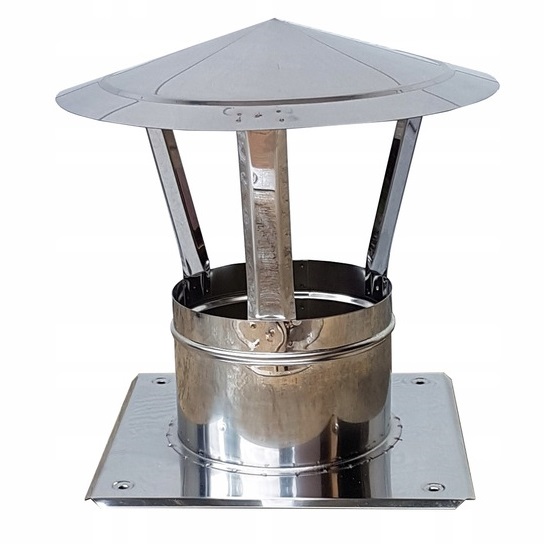 Komínová Stříška Fi 110 Inox Slunečník Komín Kyselý