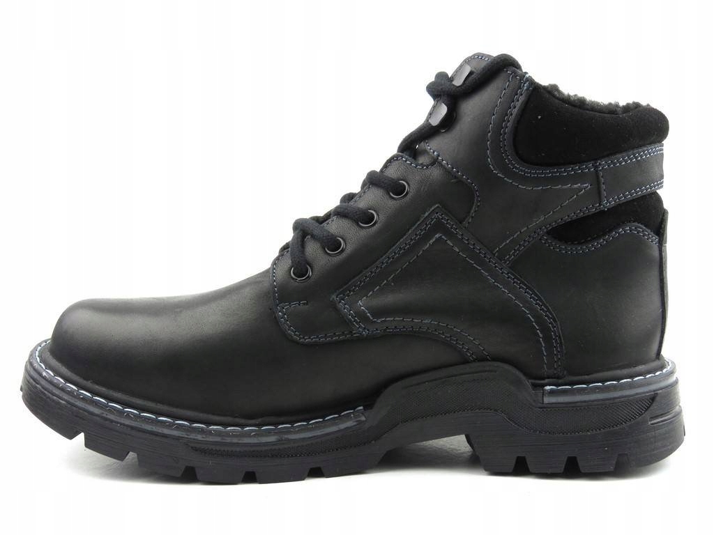 Buty męskie zima Helios ciepłe trapery czarne r.45 Rozmiar 45