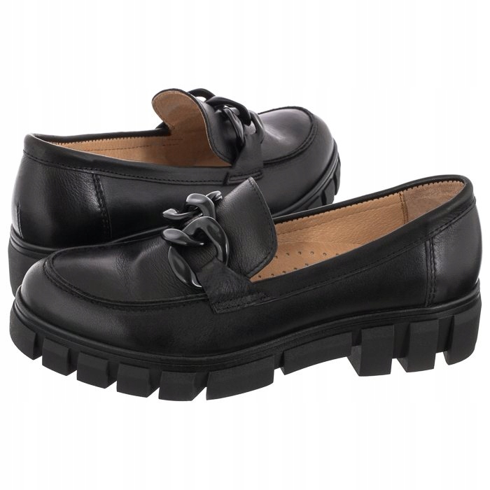 Dámské polobotky Polobotky Mokasíny Kožené Dámské Nessi Černé 22085