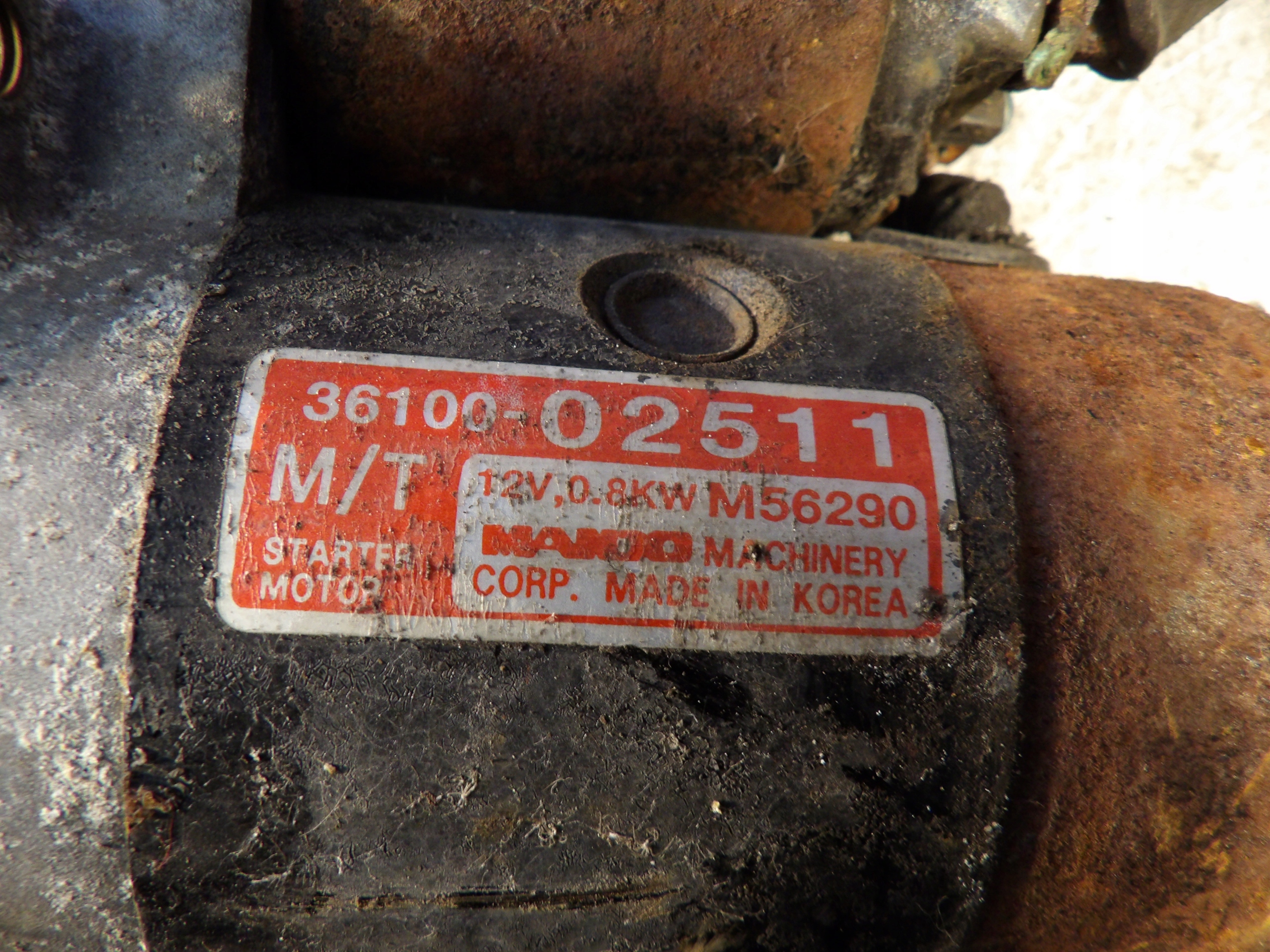 Hyundai Atos starter 36100-02511 M56290