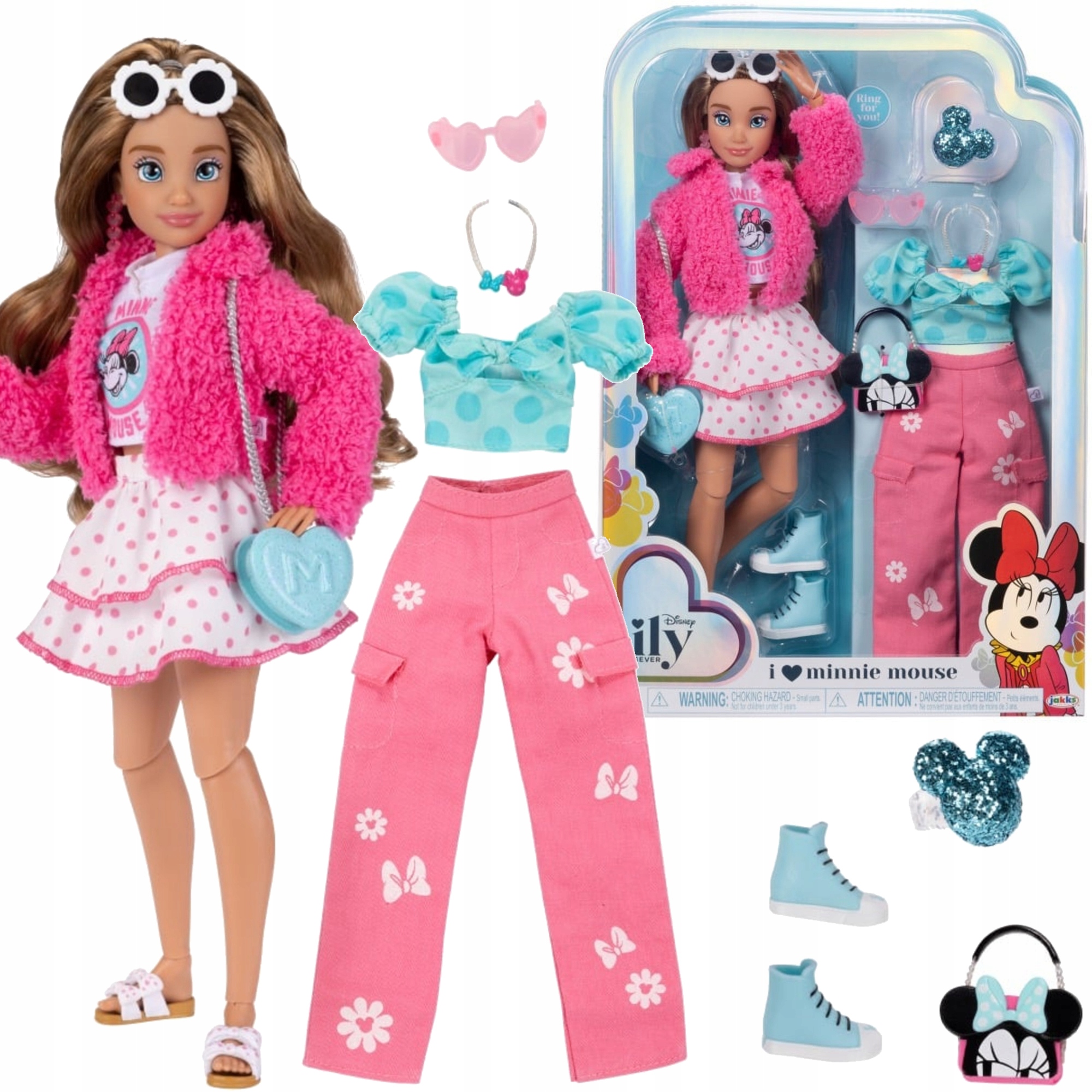 Disney Ily 4EVER Modna Lalka Z Motywem Myszki Minnie I Zestawem Akc. 30 CM