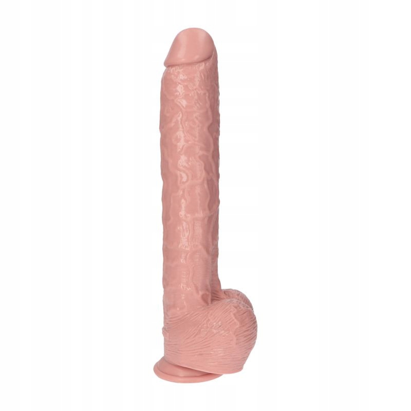 OGROMNE DILDO Z JĄDRAMI NA PRZYSSAWCE 40 CM