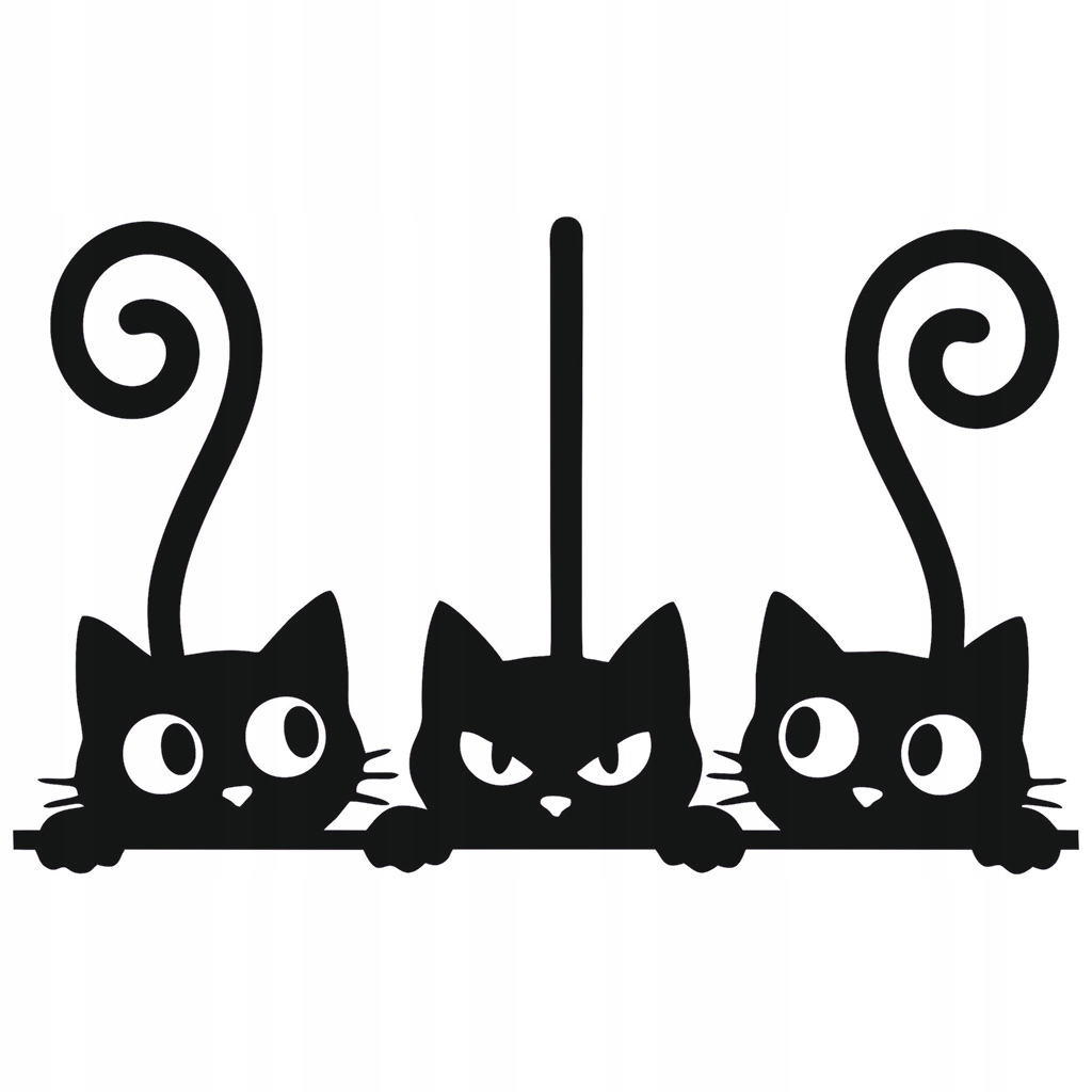 Naklejka na samochód auto szybę klapę rysę Kot Kotek Kotki 20 x 12,5 cm