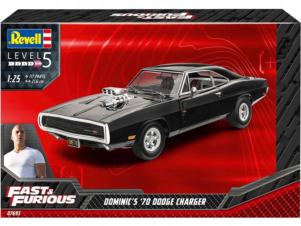 1:25 Auto F&f Dominics 1970 Dodge Charger Revell 07693