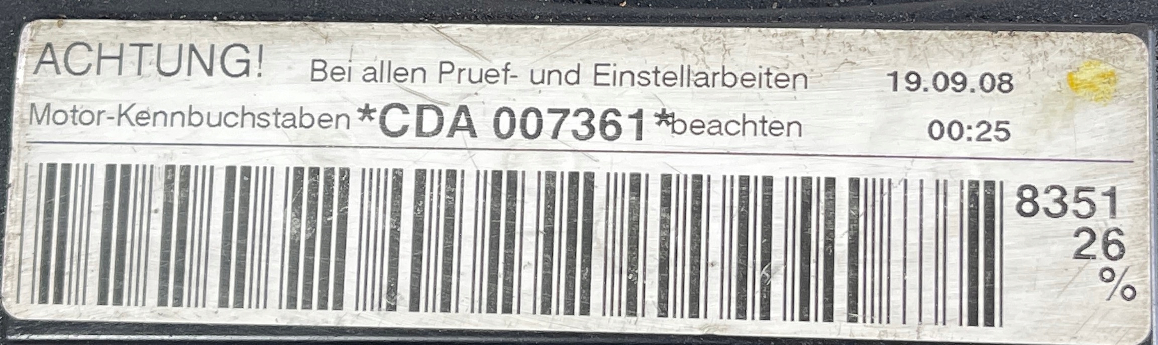 Blende Abdeckung des Zahnrads CDA AUDI A5 A4 B8 06H103277G