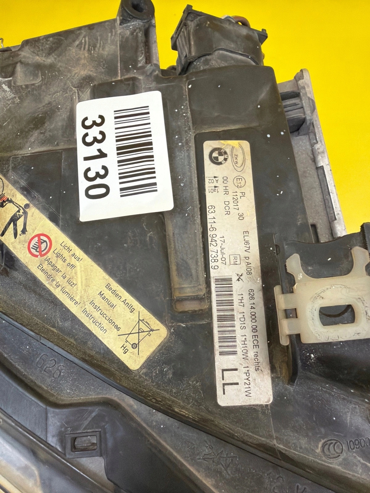 light right Bmw 3 E90 E91 05-08 Bi-Xenon non-setting 6942738