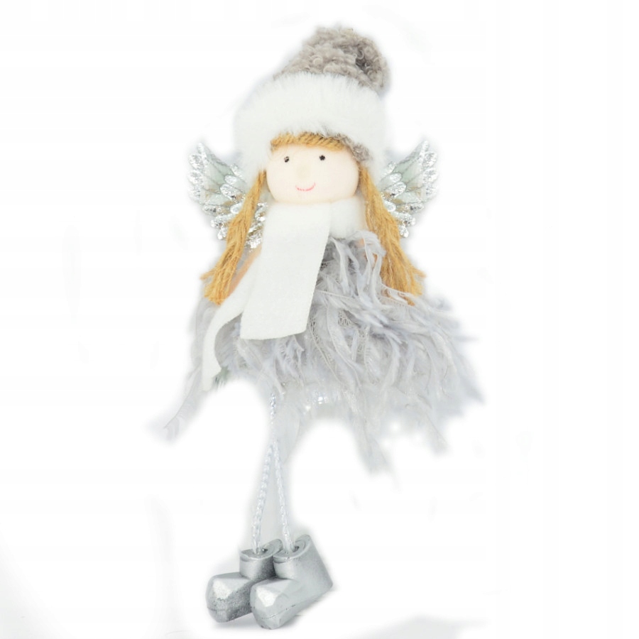 

Anioł aniołek szary srebne skrzydła zawieszka