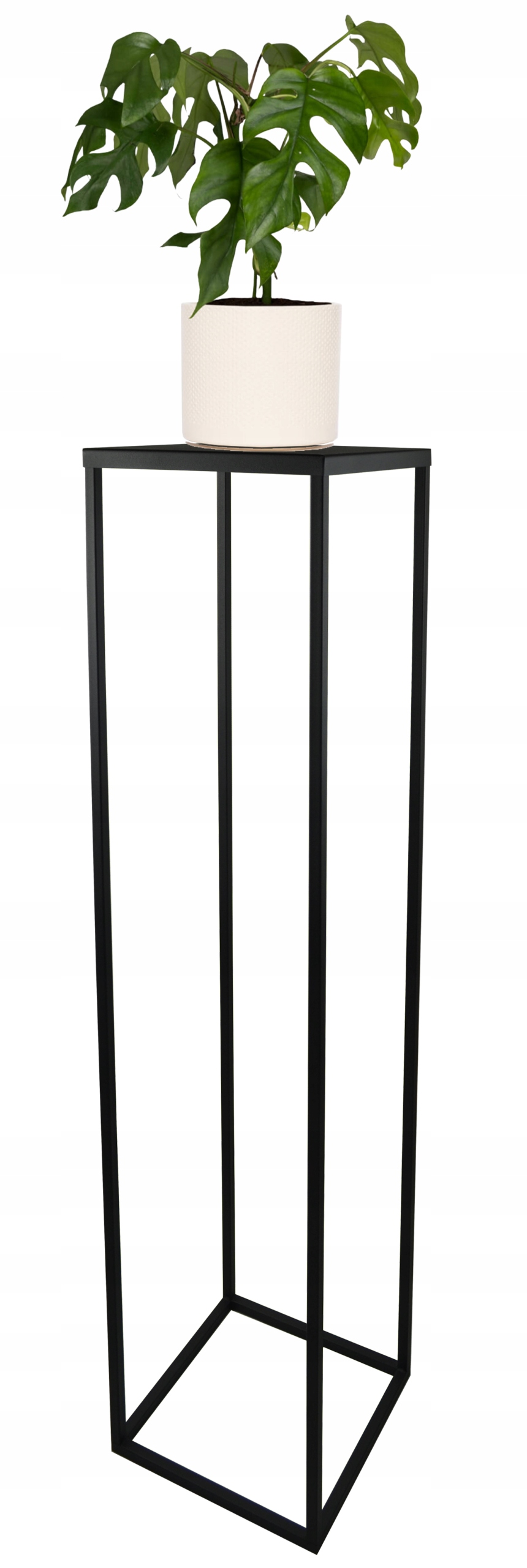 

Kwietnik stojący metalowy loft czarny 80cm