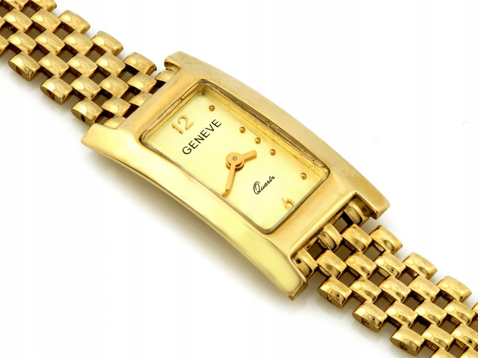 Dámské zlaté hodinky 585 elegantní, obdélníkové, exkluzivní, velikost r19