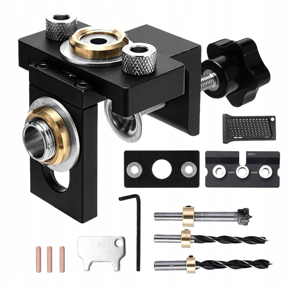 Šablona Pro Spojování Excentrů 8/10/15 mm Kolečková Pro Vrtání Otvorů 3V1