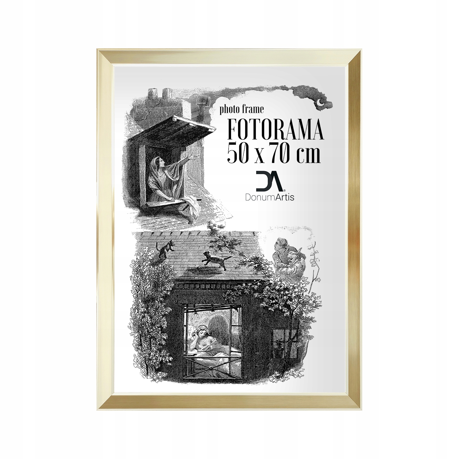 Fotorám Helsinki zlatý 50x70 rám pro umělce