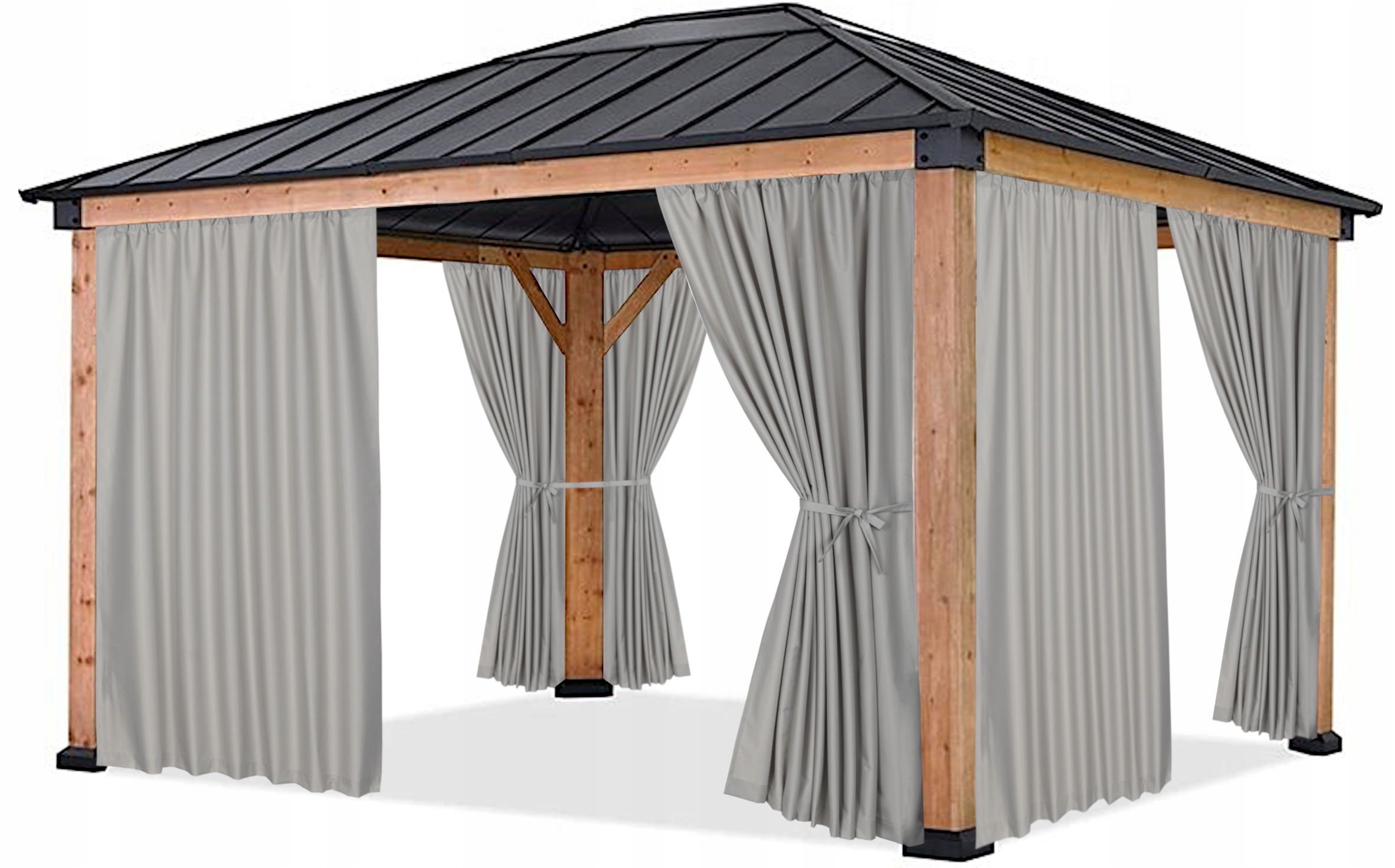 ZASŁONA TARASOWA OGRODOWA ZASŁONY TARASOWE OGRODOWE T 155x230 jasnoszara Szerokość 1.55 m