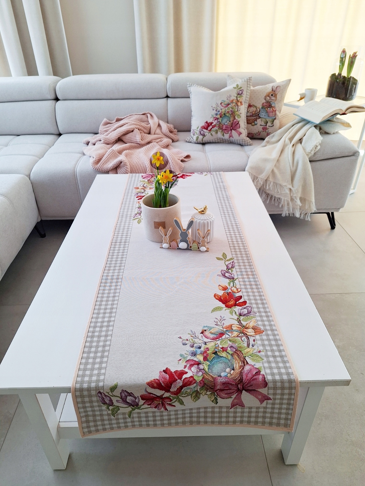 Velikonoční běhoun 47x140 cm 1290LI Květiny