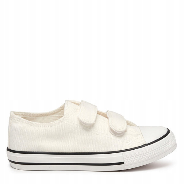 

Biało Ecru Buty Dziewczęce Trampki Bovis 36