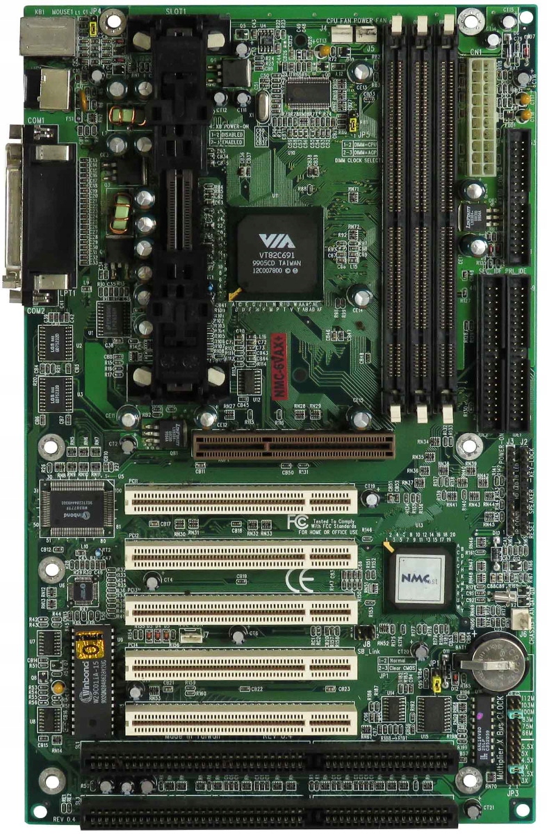 Nmc NMC-6VAX+ Slot 1 3x Sdram Agp Pci Isa Ide/ata