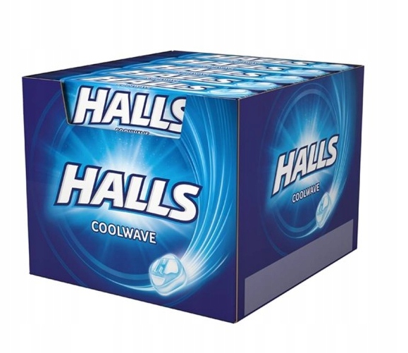 Cukierki HALLS COOLWAVE 20 SZT. Waga 670 g