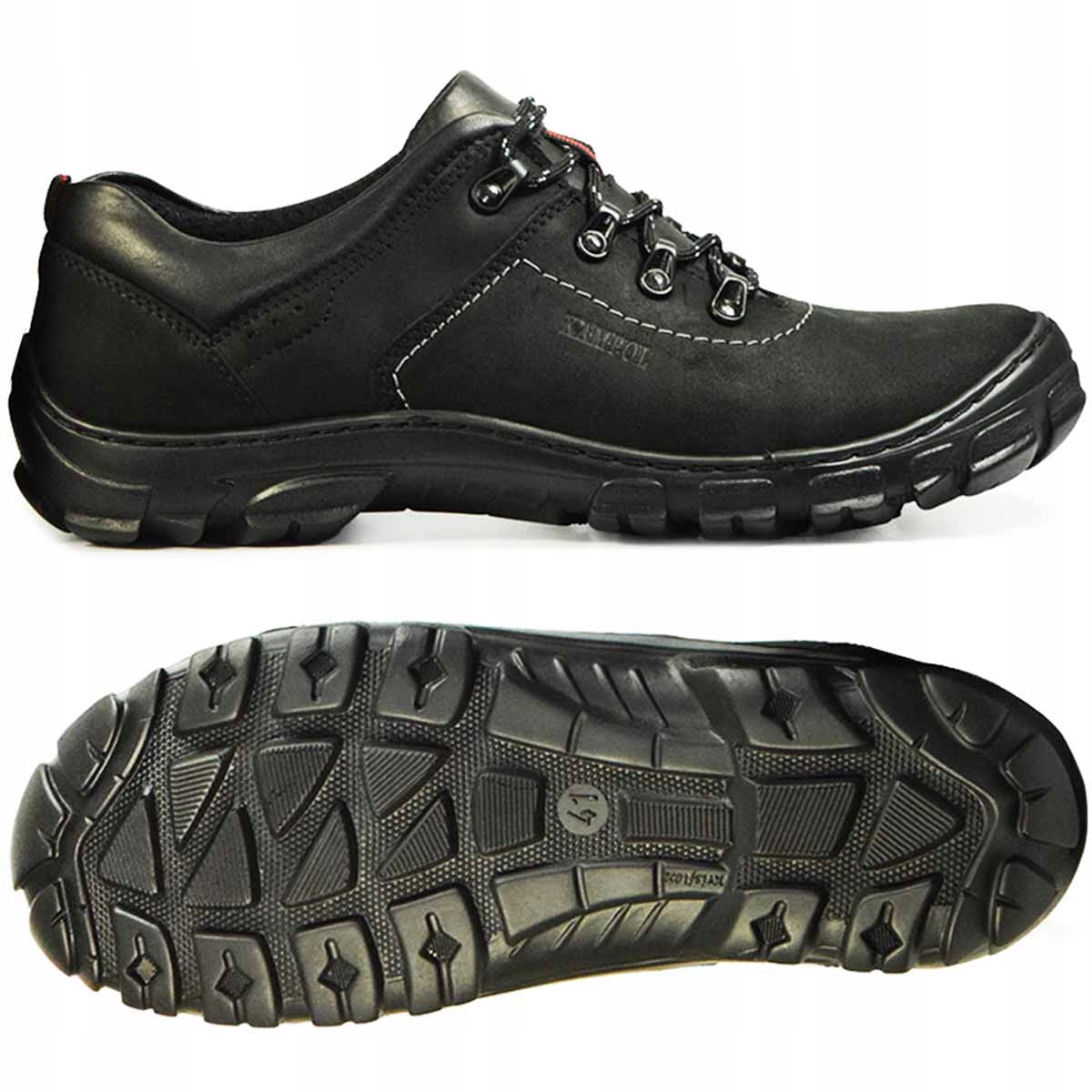 

Buty miejskie trekkingowe trapery czarne 42 Kampol
