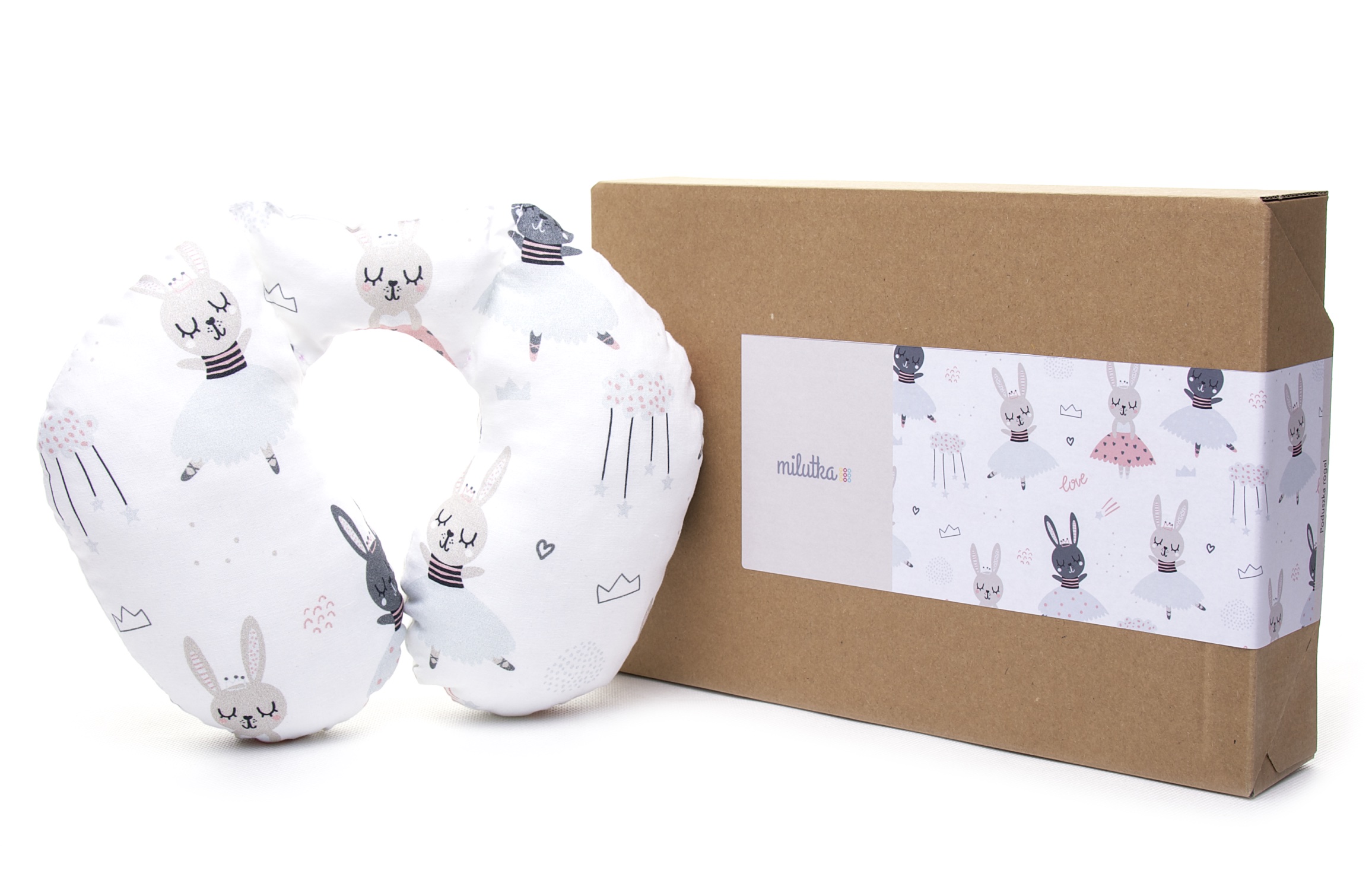 MILUTKA poduszka podróżna ROGAL ZAGŁÓWEK dziecięcy prezent do samochodu