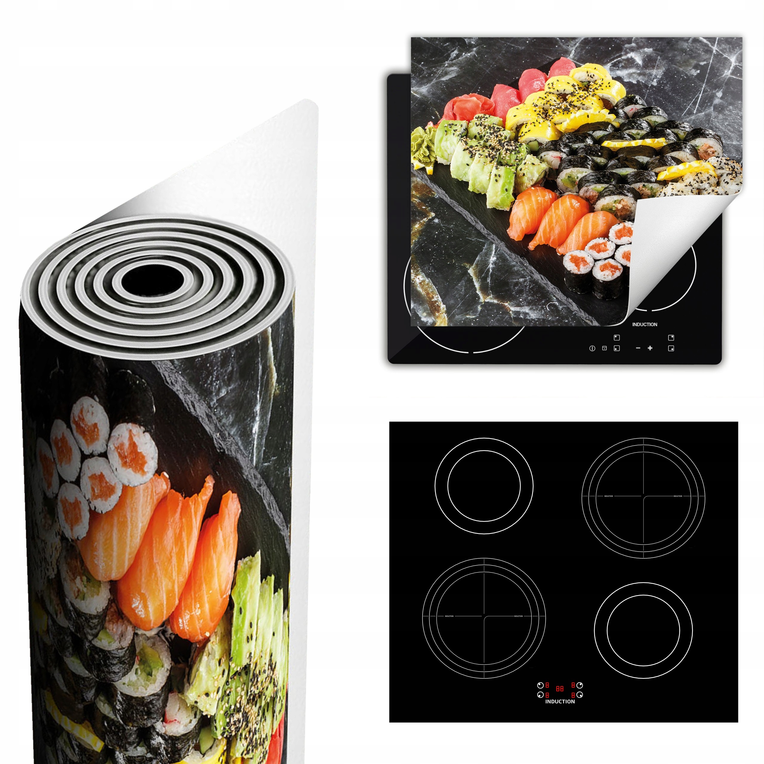 Ochranná Podložka Na Sporák Má Více Místa 60x52 sushi – mramor