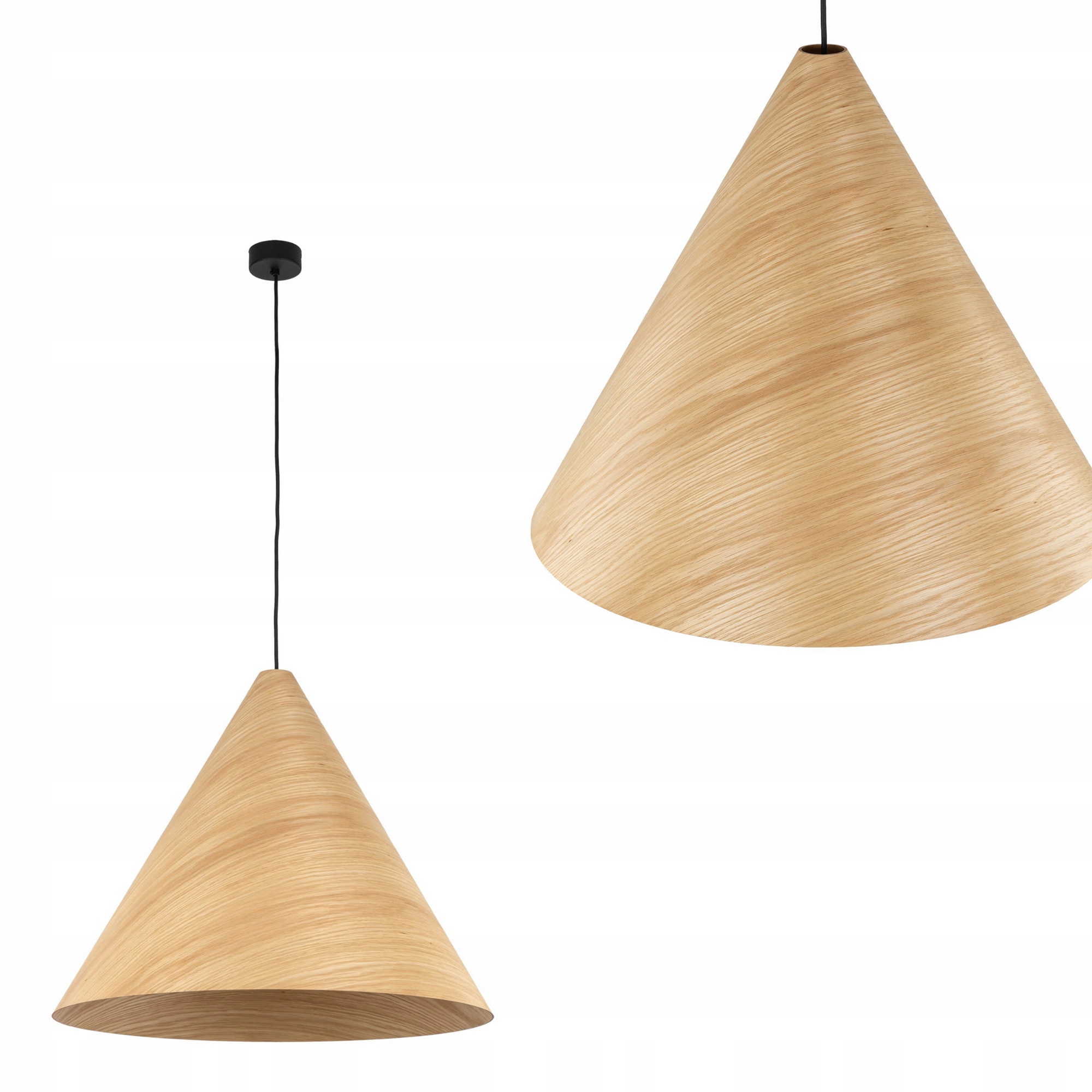 Nowoczesna lampa wisząca Solin drewniany klosz styl glamour Tk Lighting
