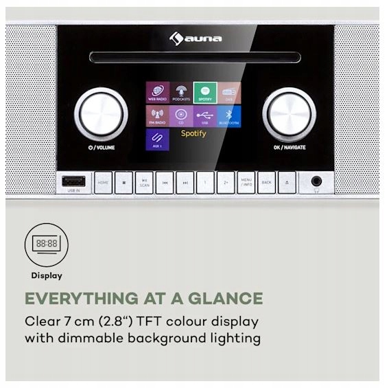 AUNA CONNECT CD MKII RADIO INTERNETOWE CD FM BT MP3 DAB+ SPOTIFY Model Connect CD MKII