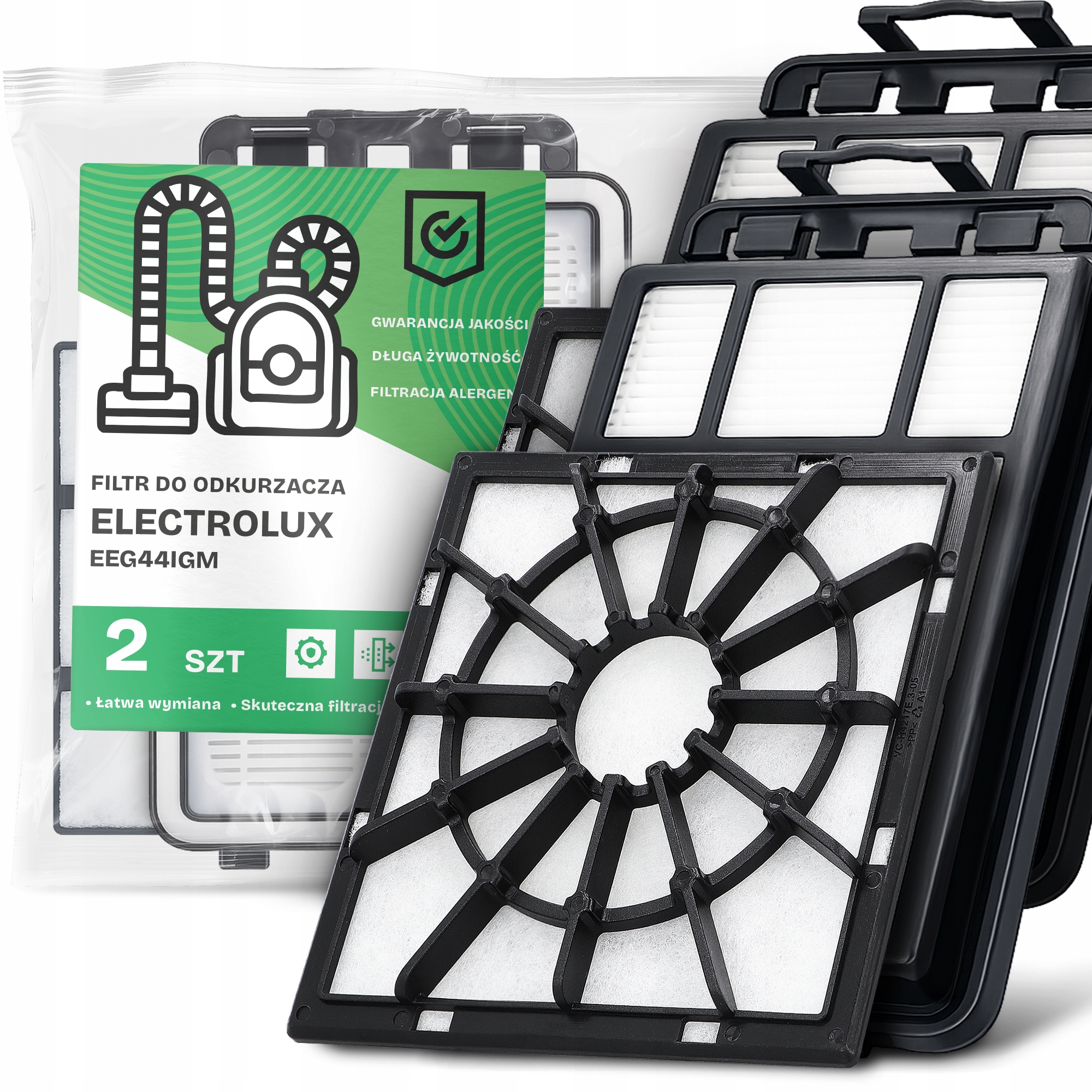 2x Filtry Do Vysavače Electrolux EEG44IGM Omyvatelný Filtr Sada Em-w