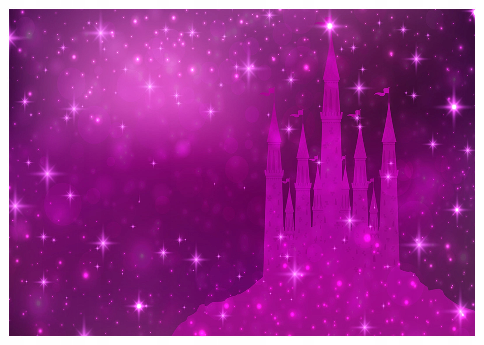 Vliesová fototapeta Fialový hrad Hviezdnatá noc snov 400x280 lepidlo