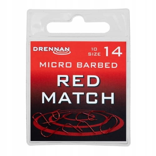 Haczyki Drennan Red Match NR20 SZT10