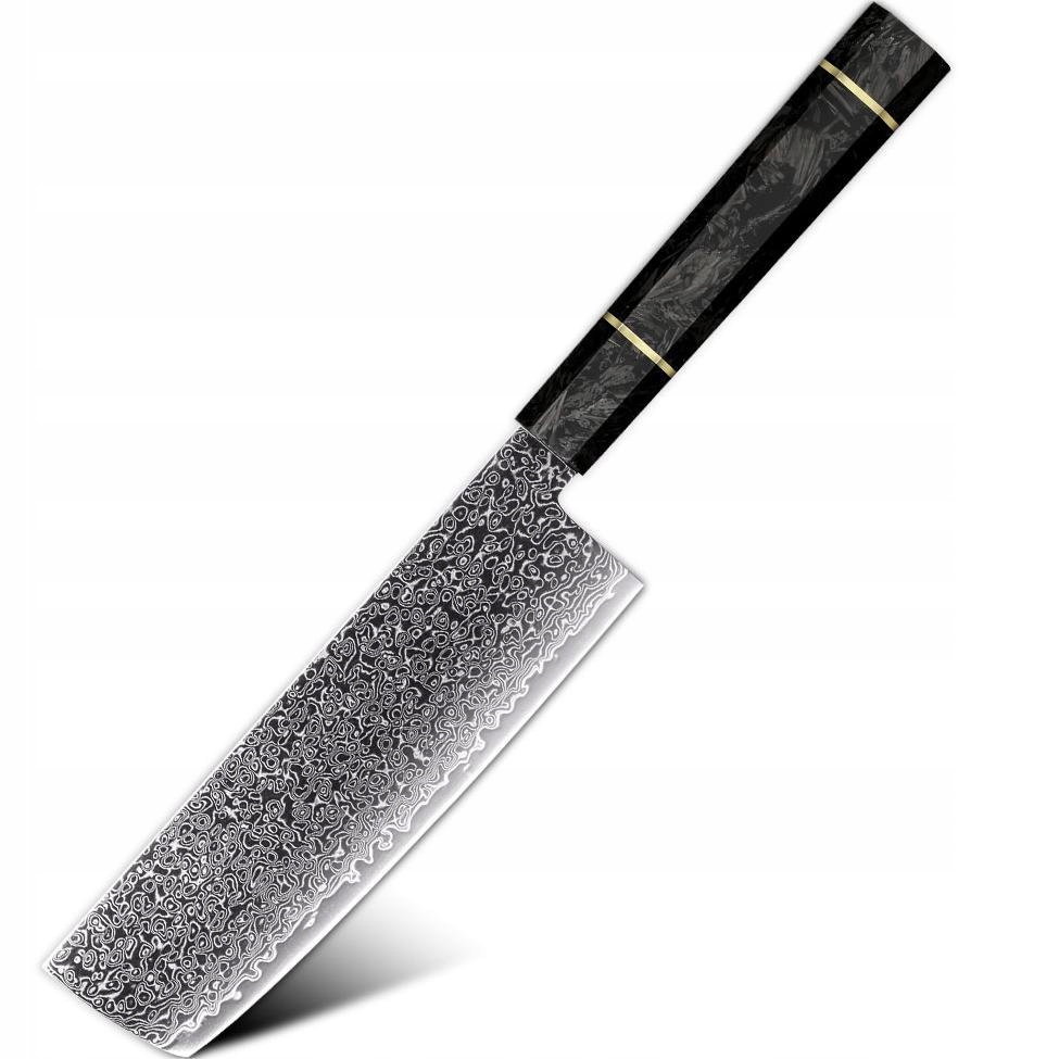 Damaškový kuchynský nôž Tsuriko Nakiri/Čierna KP-37450