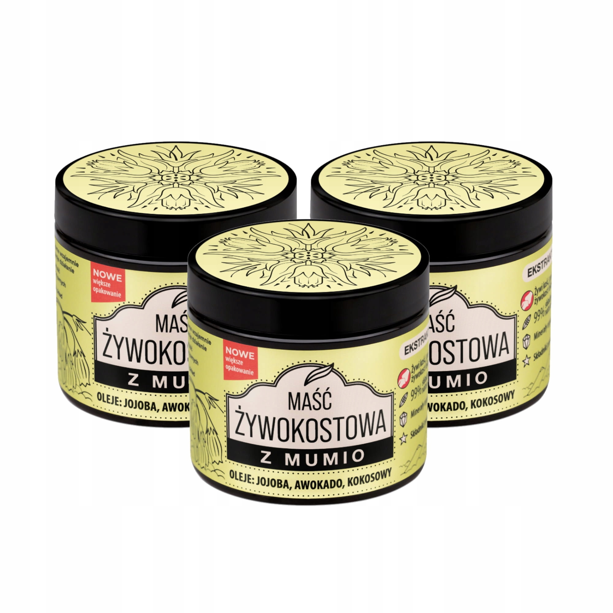 -10% Naturalna maść żywokostowa z mumio, Na kości, stawy i mięśnie. Zestaw